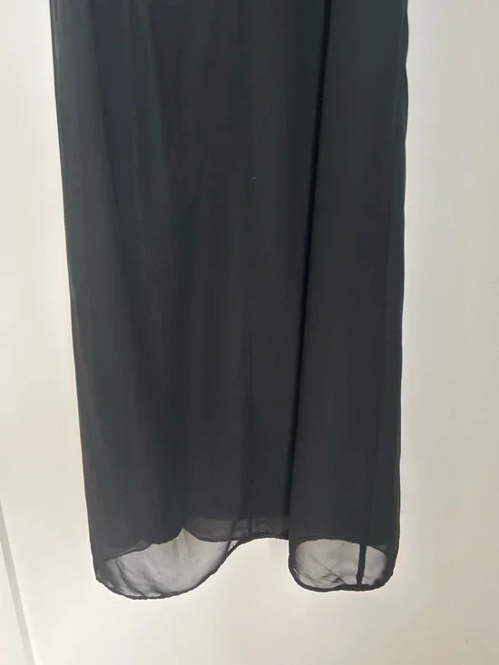 Azazie Black Sheath Strapless Chiffon Convertible Dress A6 - Picture 6 of 16